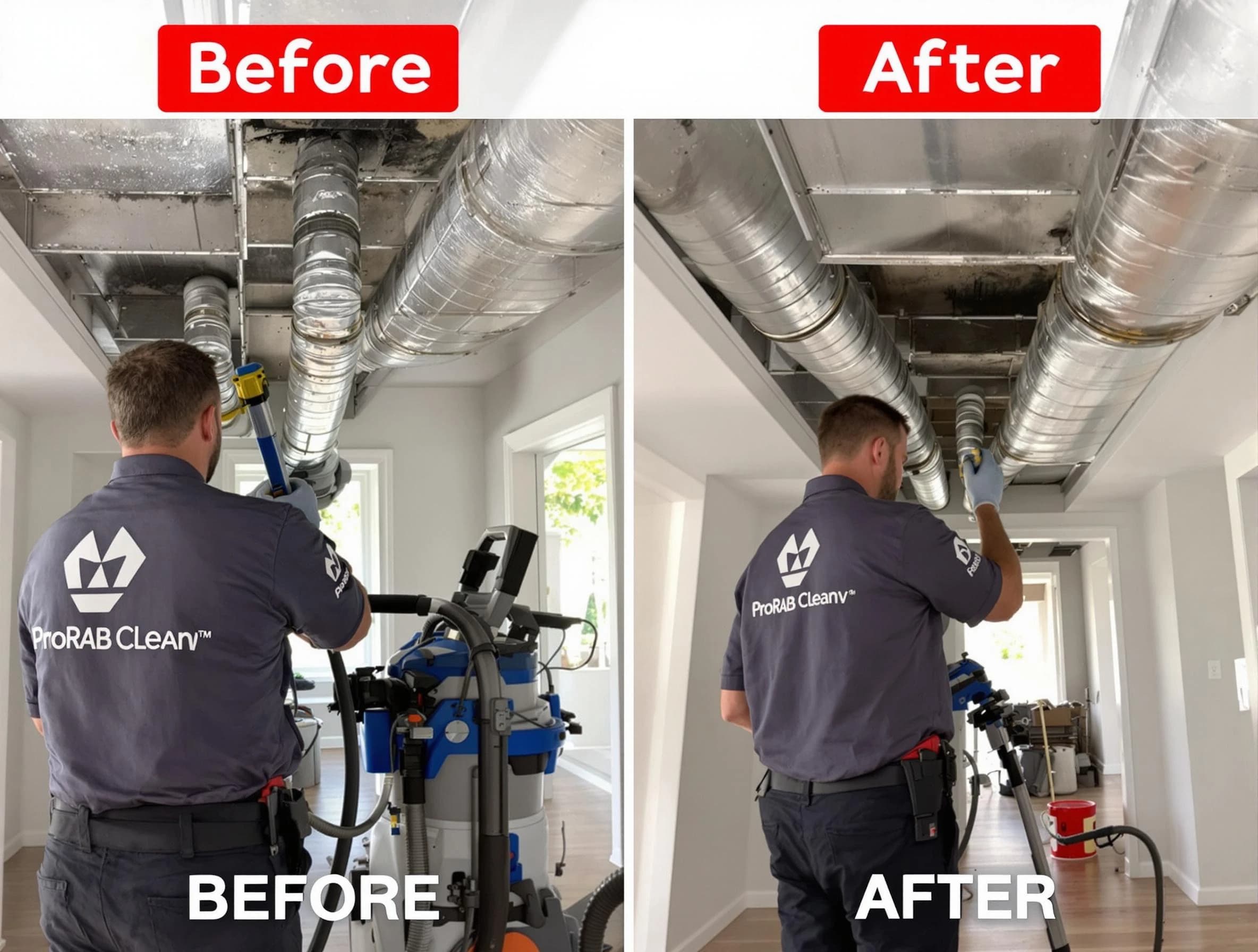 Cambridge Air Duct Cleaning expert performing thorough residential duct cleaning in a Cambridge home