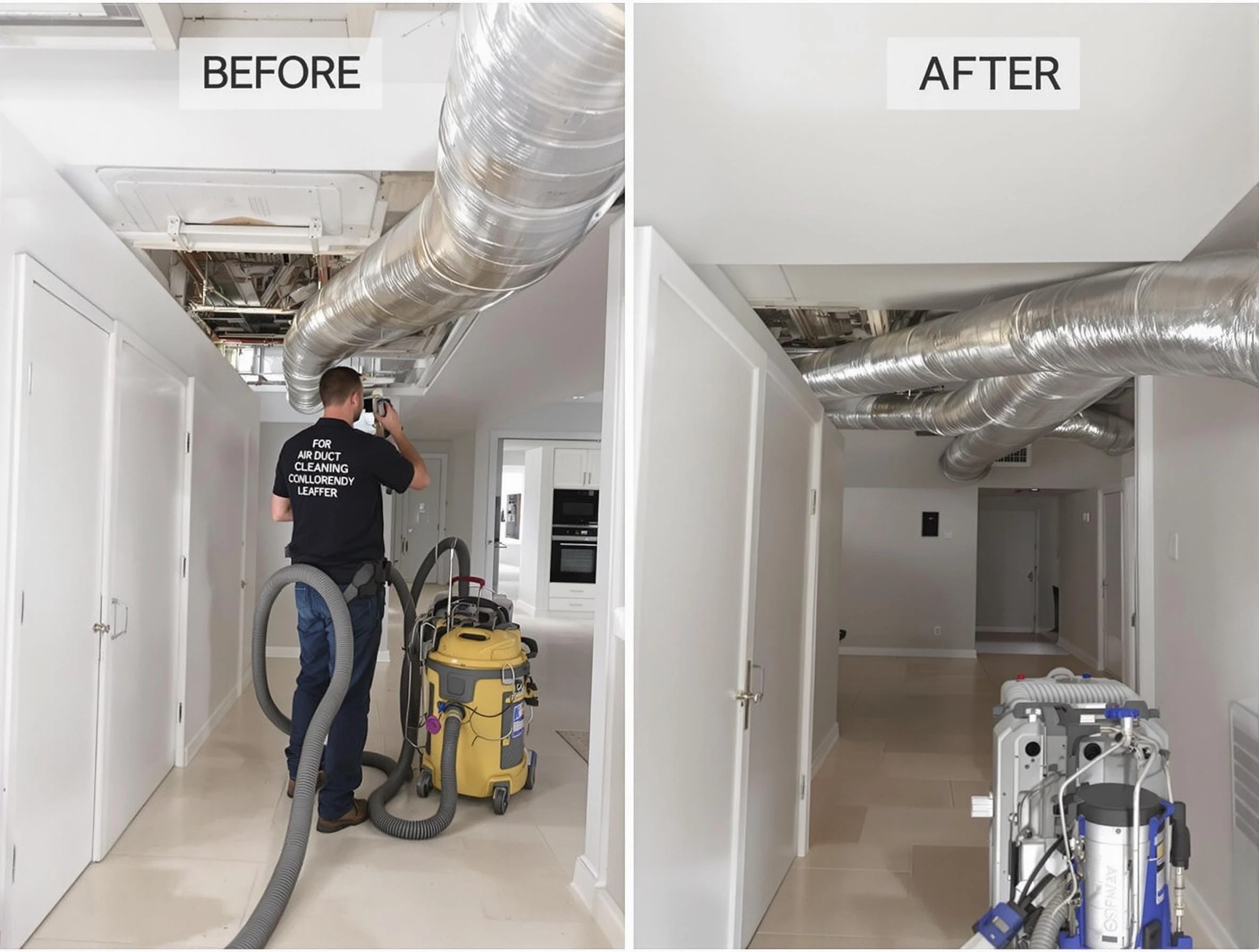 Cambridge Air Duct Cleaning professional performing thorough air duct cleaning in Cambridge