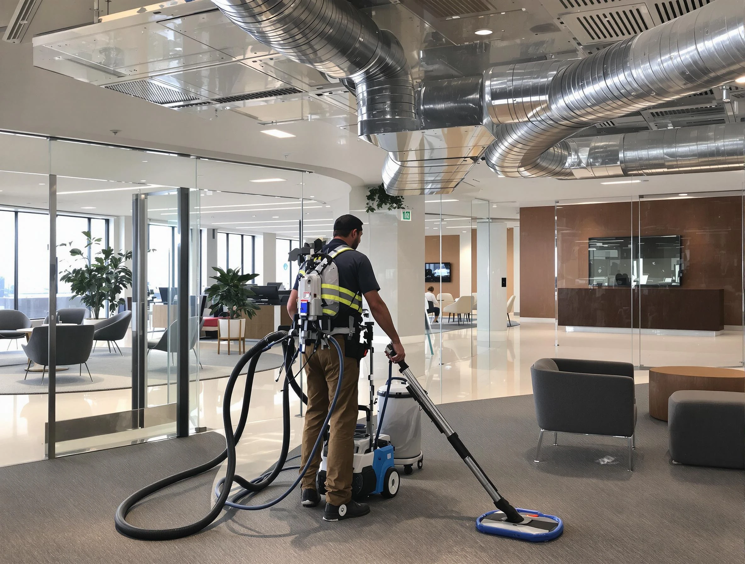 Commercial duct cleaning service by Cambridge Air Duct Cleaning in Cambridge