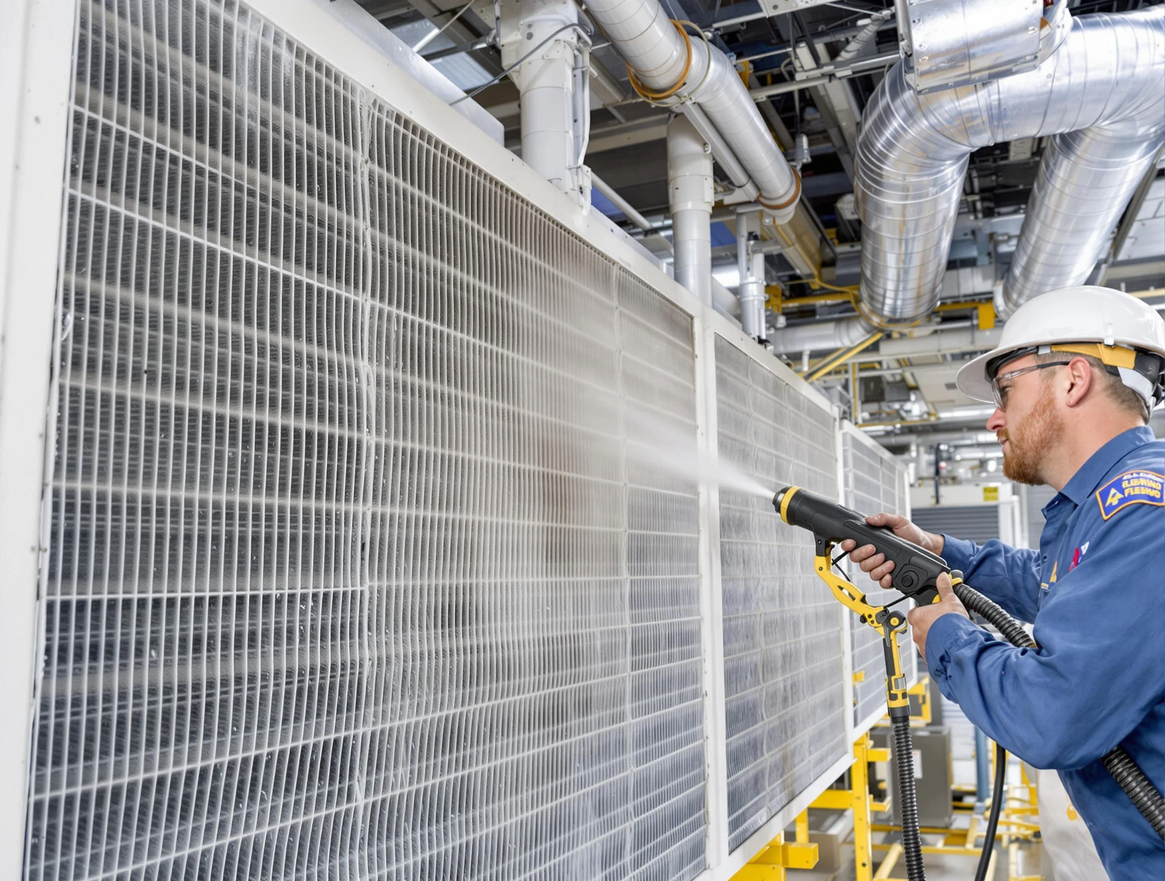 Professional commercial coil cleaning by Cambridge Air Duct Cleaning in Cambridge