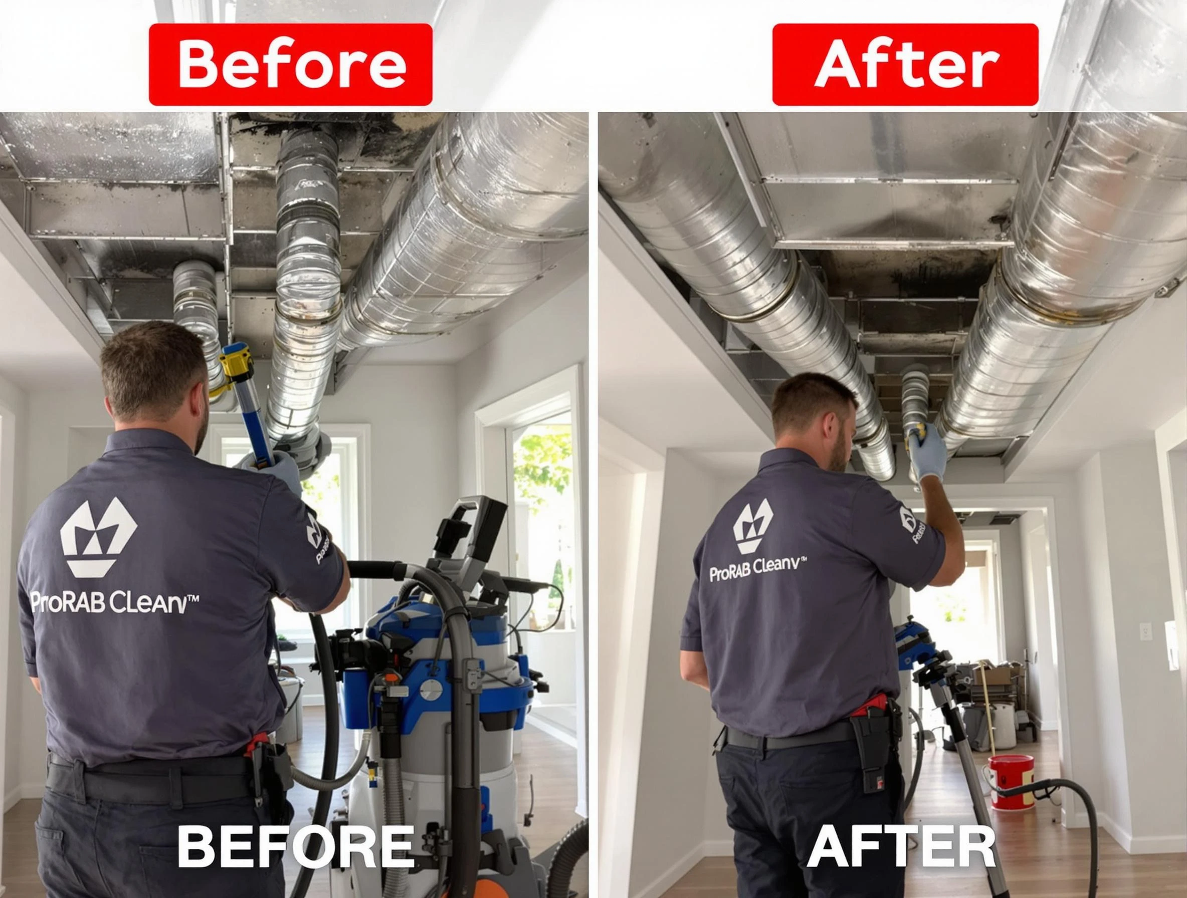 Cambridge Air Duct Cleaning expert performing thorough residential duct cleaning in a Cambridge home